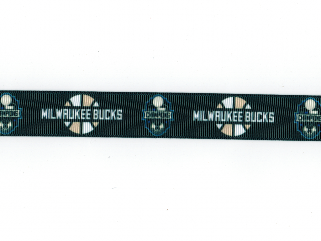 Milwaukee Bucks Basketball 7/8" Grosgrain Ribbon Ribbon Plus